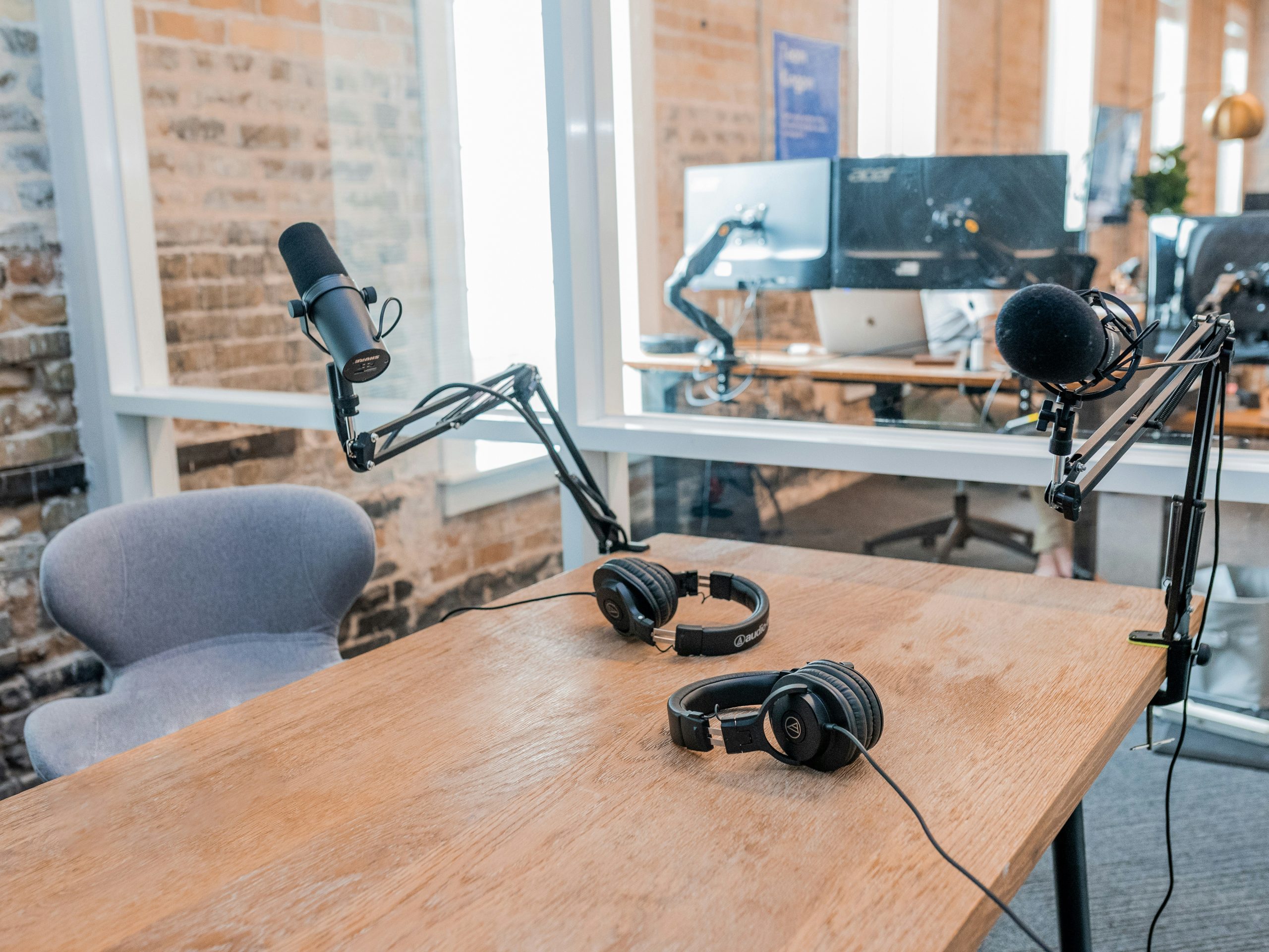 Aufnahmestudio für einen Podcast
